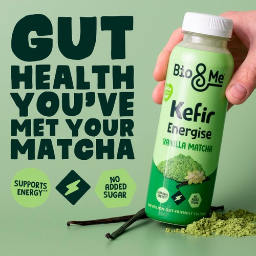 Bio&Me Matcha Vanilla Natural Energy Kefir Drink