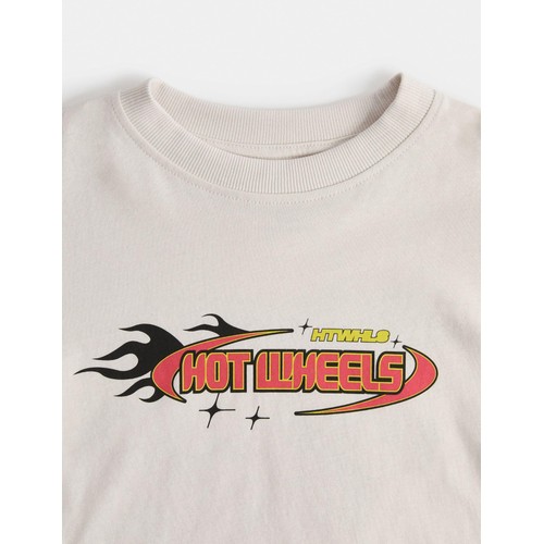 M&S Hot Wheels Long Sleeve Tops, 4-5 Years, Cream