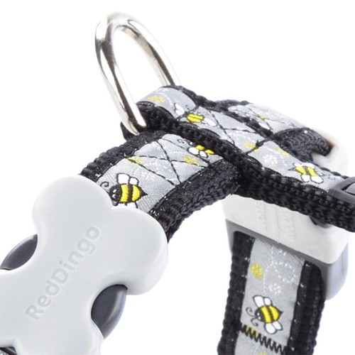 Red Dingo Bumble Bee Black Dog Harness, Large