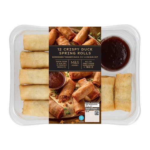 M&S 12 Crispy Duck Spring Rolls