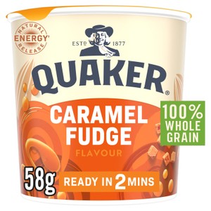Quaker Heavenly Oats Caramel Fudge Porridge Cereal Pot