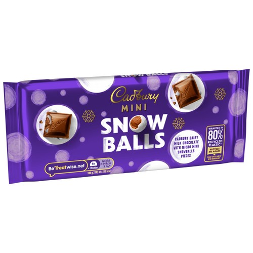 Cadbury Dairy Milk Mini Snowballs Chocolate Bar