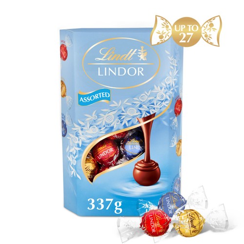 Lindt Lindor Milk & White Assorted Chocolate Truffles Box