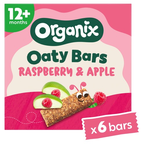 Organix Raspberry & Apple Oaty Bars Toddler Snack Multipack 12+ Months