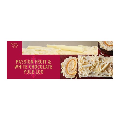 M&S Passion Fruit & White Chocolate Yule Log