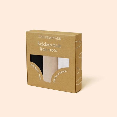 Stripe & Stare Knickers, Classic Basics, L