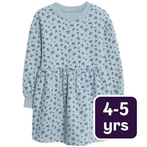 M&S Ditsy Floral Dress, 4-5 Years, Navy