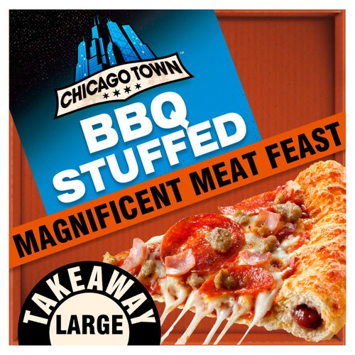 Chicago Town Takeaway BBQ Stuffed Crust Magnificent Meat Feast Pizza