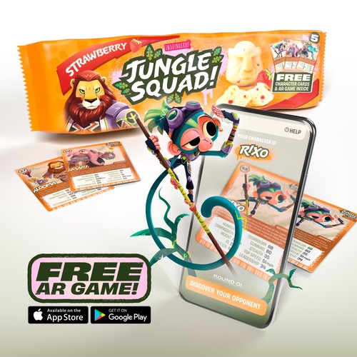 Jungle Squad Strawberry Cake Bars