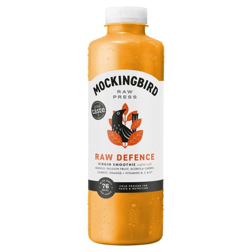 Mockingbird Raw Defence Smoothie, Mango, Passion Fruit, Carrot