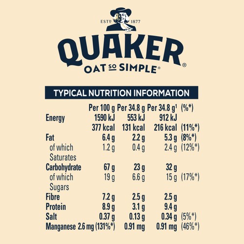 Quaker Oat So Simple Banana Porridge Cereal Sachets