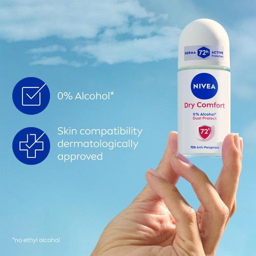 NIVEA Dry Comfort Anti-Perspirant Deodorant Roll-On 50ml