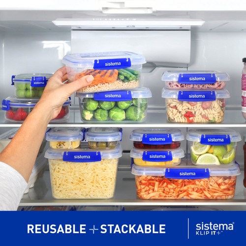 Sistema Klip It Plus Food Storage Containers 6 Pack Airtight