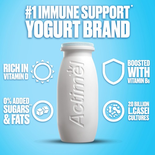 Actimel Strawberry Fat Free Immune Support Yoghurt Drink Multipack