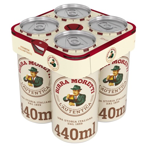 Birra Moretti Lager Beer Cans