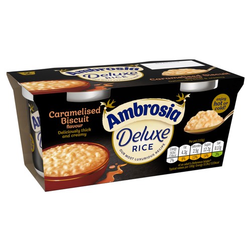 Ambrosia Deluxe Rice Pudding Caramelised Biscuit Pots