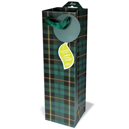 Tartan Christmas Bottle Bag