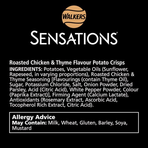 Sensations Roasted Chicken & Thyme Sharing Bag Crisps