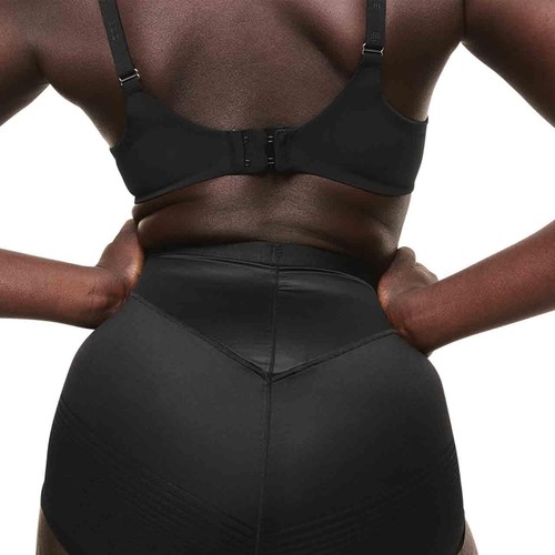 M&S Womens Body Define Firm Control No VPL Briefs, 12, Black