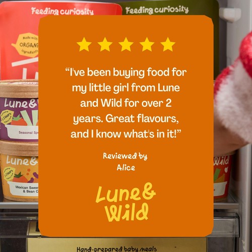 Lune & Wild Handmade Squash Macaroni Cheese Toddler Meal 1-4 years
