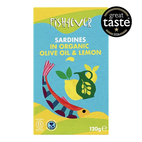 Fish 4 Ever Whole Sardines in Organic Lemon & Olive Oil