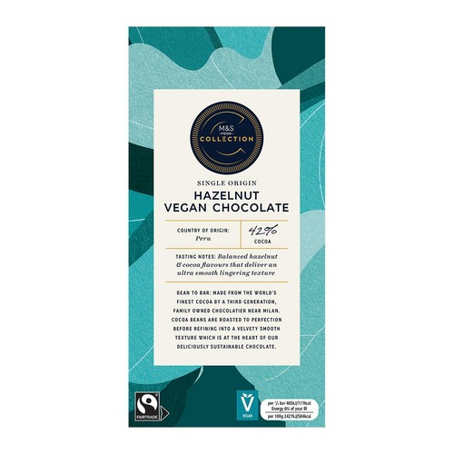 M&S Collection 42% Peruvian Hazelnut Vegan Chocolate