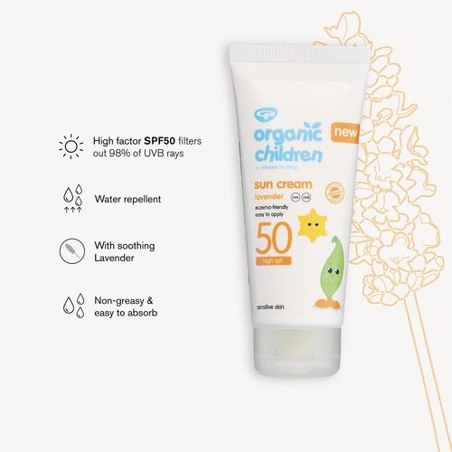 Organic Children Sun Cream SPF50 Lavender