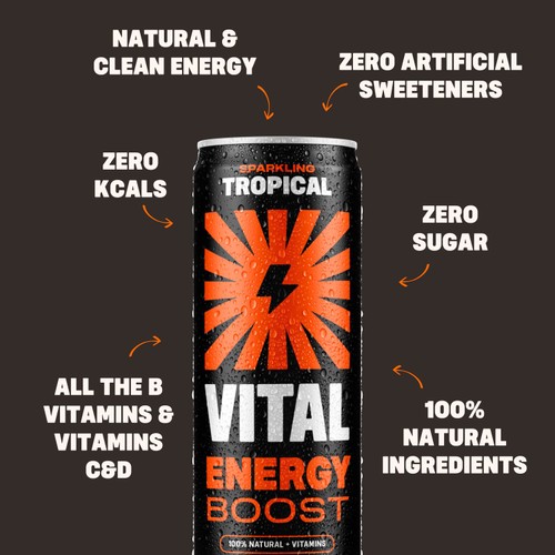 Vital Drinks Natural Energy Sparkling Tropical