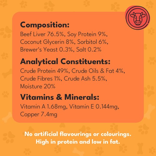 Pet Munchies 100% Natural Beef Liver Stick Dog Treats