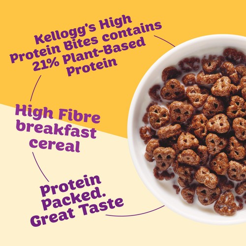 Kellogg's High Protein Bites Choc Hazelnut Breakfast Cereal