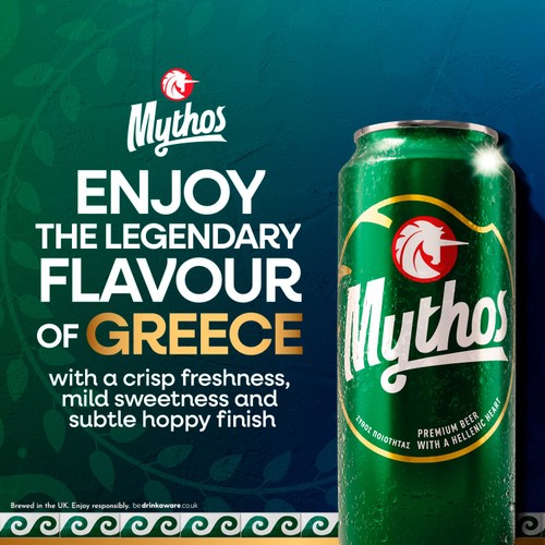 Mythos Premium Greek Lager Beer Can