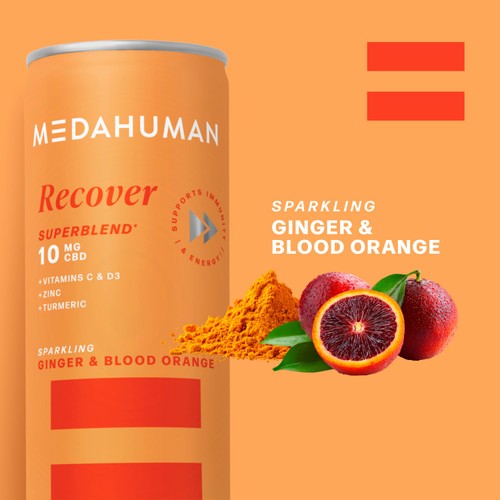 Medahuman Recover CBD Drink Ginger & Blood Orange