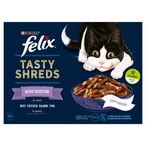 Felix Tasty Shreds Mixed Selection in Gravy Wet Cat Food
