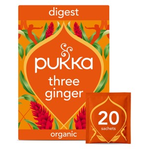 Pukka Organic Three Ginger Tea Home Compostable Herbal Tea Bags x20
