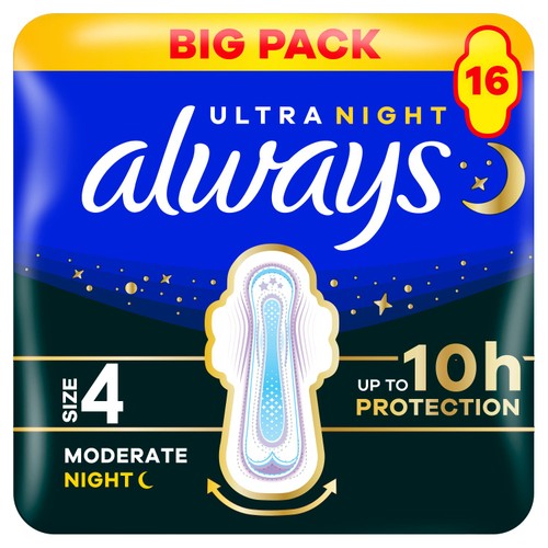 Always Ultra Secure Night With Wings Sanitary Towels (SIZE 4)