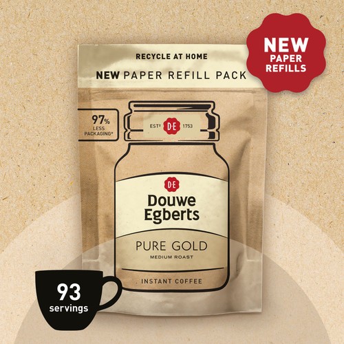 Douwe Egberts Pure Gold Instant Coffee Refill