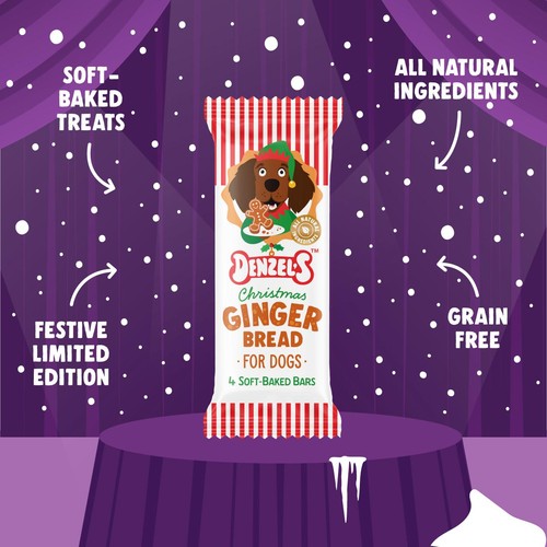 Denzel's Christmas Gingerbread Soft-Baked Bars for Dogs