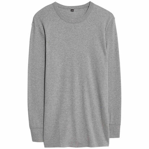 M&S Mens Heatgen Medium Thermal Long Sleeve Top, S, Grey