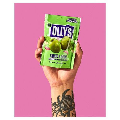 Olly's Olives Basil & Garlic Green Halkidiki Olives - The Connoisseur