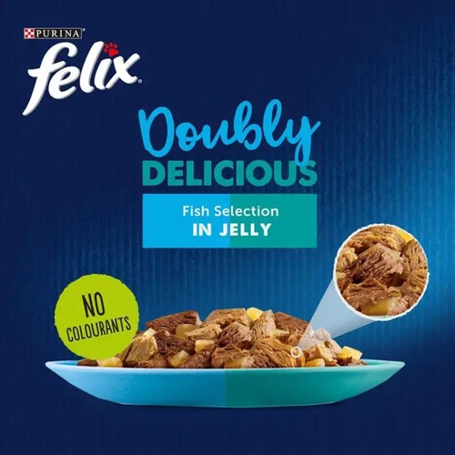 Felix Doubly Delicious Fish Selection in Jelly Wet Cat Food