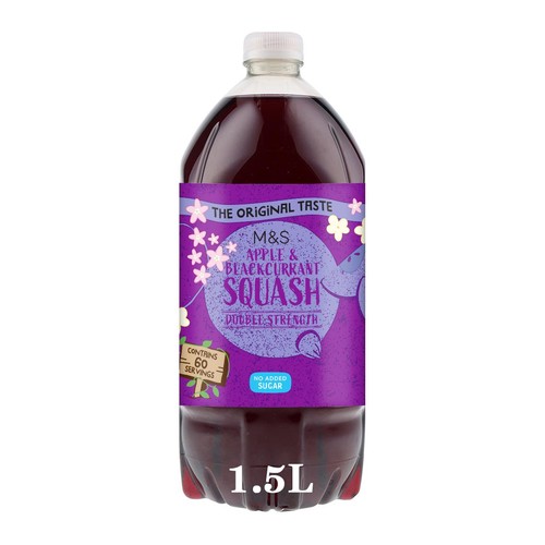 M&S Apple & Blackcurrant Double Strength Squash
