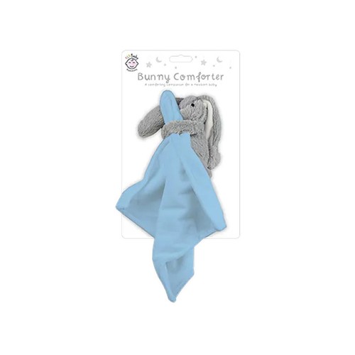 123 Baby Baby Plush Bunny Comforter Blue