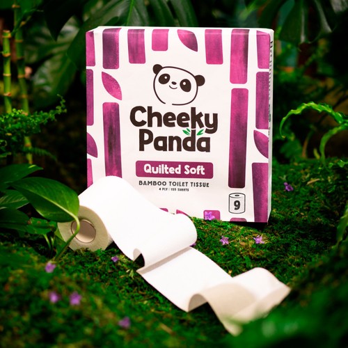 Cheeky Panda Quilted Soft Bamboo Toilet Paper