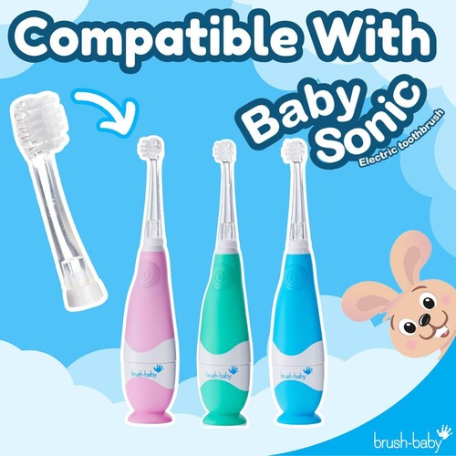 Brush-Baby BabySonic Replacement Toothbrush Heads, 18-36 mths