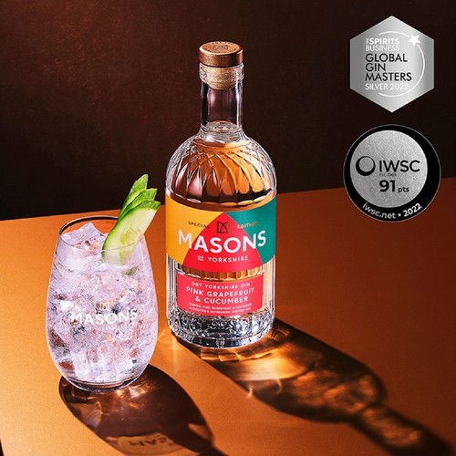 Masons of Yorkshire Pink Grapefruit & Cucumber Gin