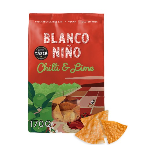 Blanco Nino Chilli & Lime White Corn Tortilla Chips