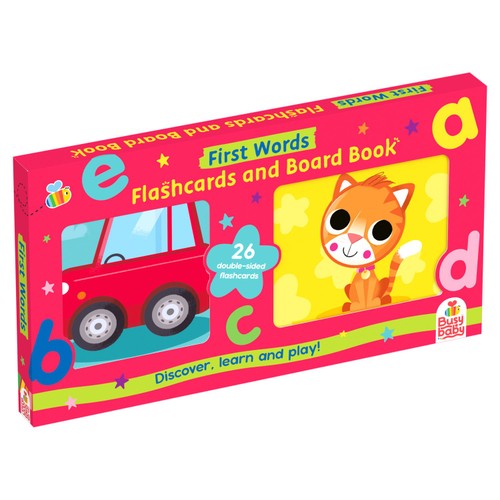 Busy Baby First Words Book and Flashcards