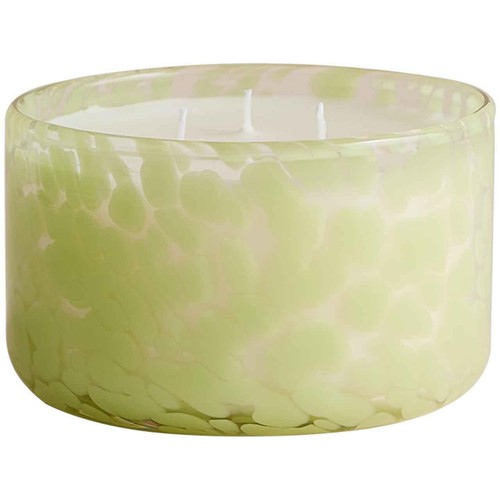 M&S Bamboo & Orris Glass 3 Wick Candle, One Size, Blue Mix