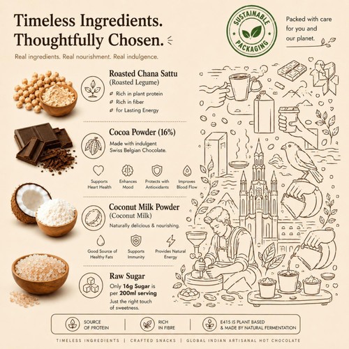 Lumara Cocoa Karma roasted chana sattu chocolate drink