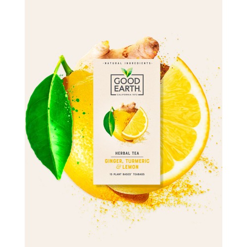 Good Earth Teabags Lemon, Ginger & Turmeric